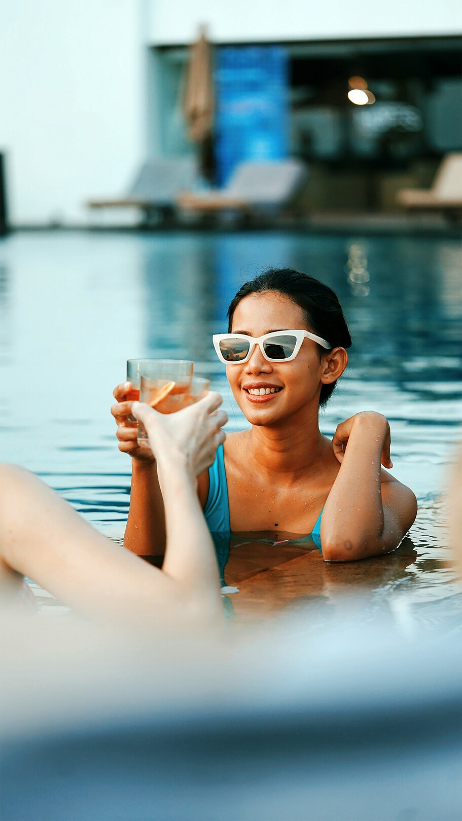 Woman at the pool, Seminyak