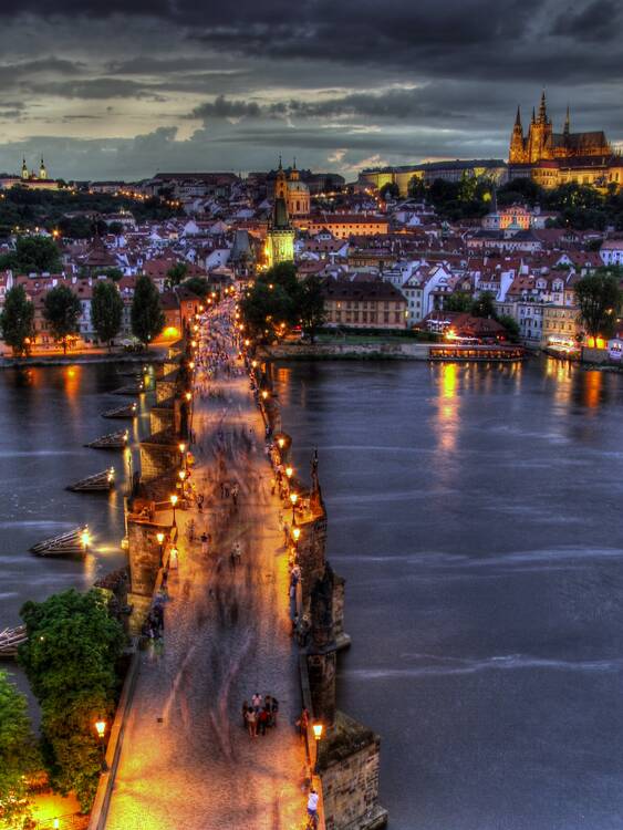 Prague at night
