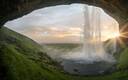 Explore the cave behind the Seljalandsfoss waterfall