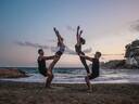 Couples acro yoga