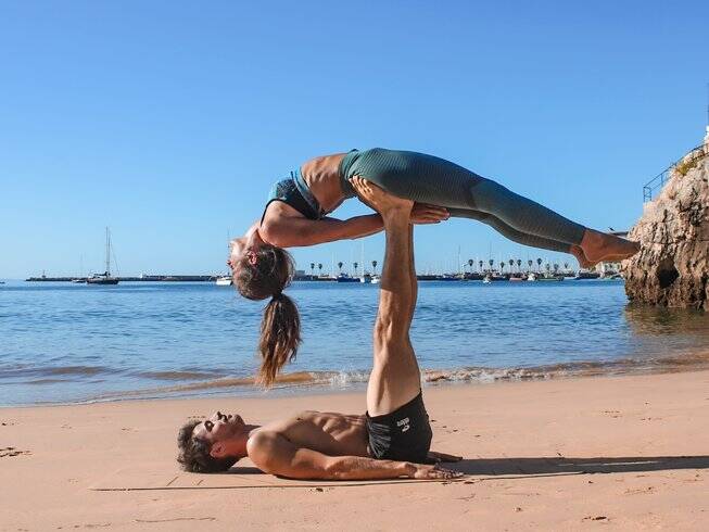 Couples acro yoga