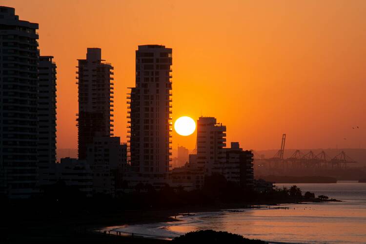 Sunset over Cartagena