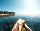 Kayaking in the sea