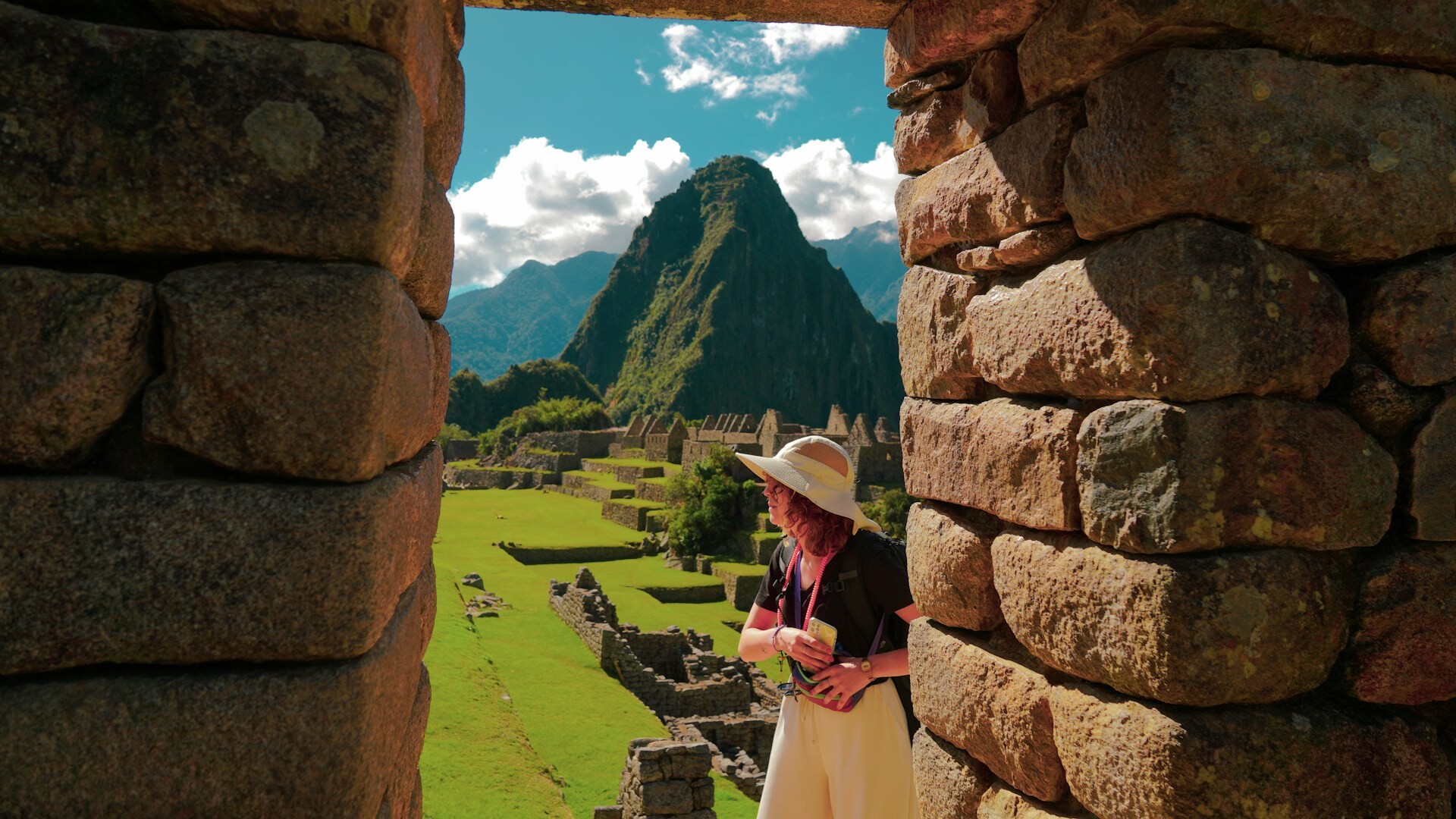 Machu Picchu Woman Tourist Feature