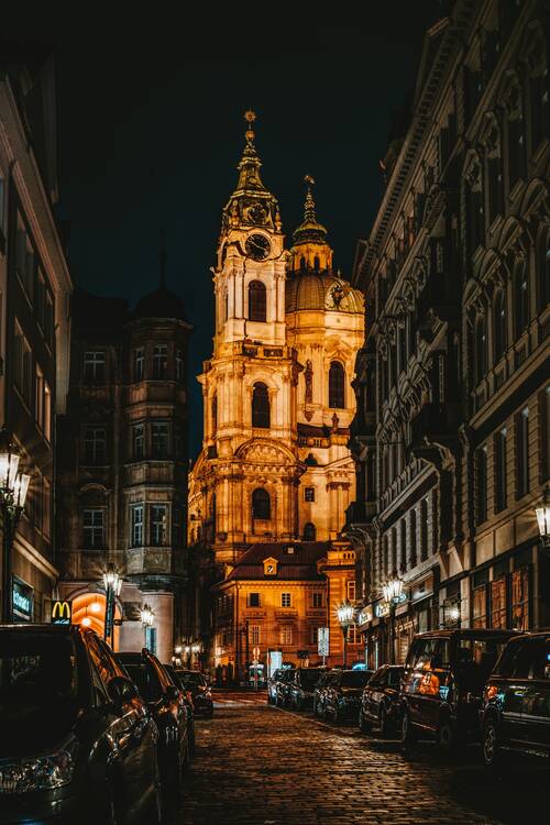Prague at night