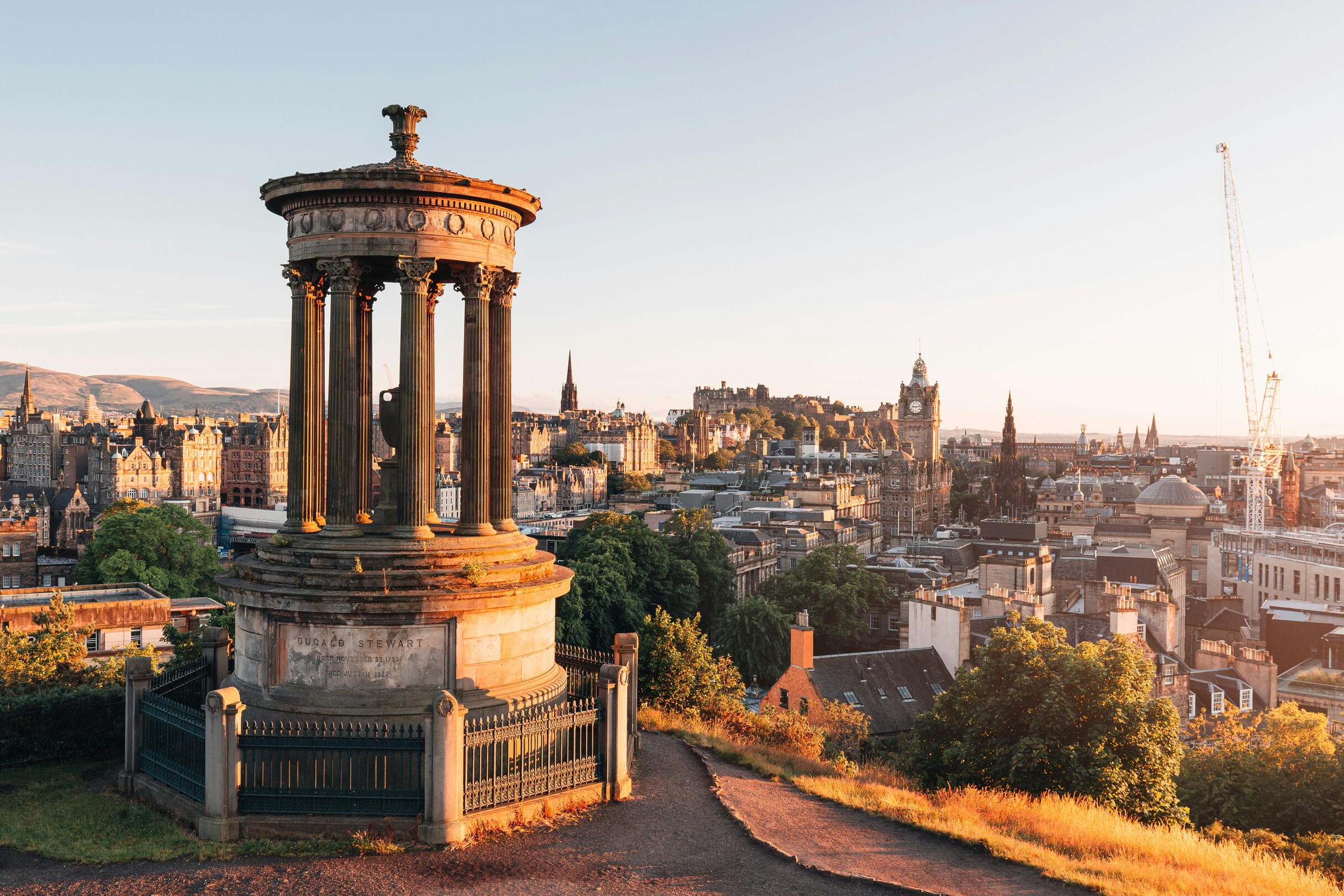 Edinburgh sunset view from Calton Hill - featured