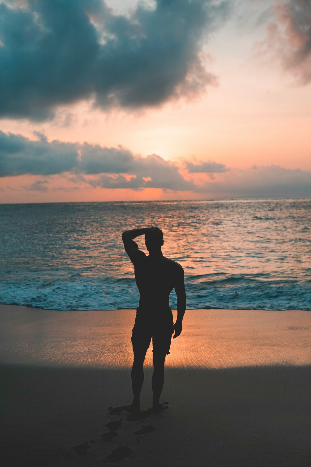 Bali Man Beach Sunset Feature