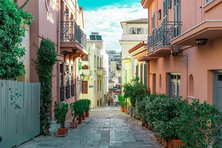 Athens colorful street - featured