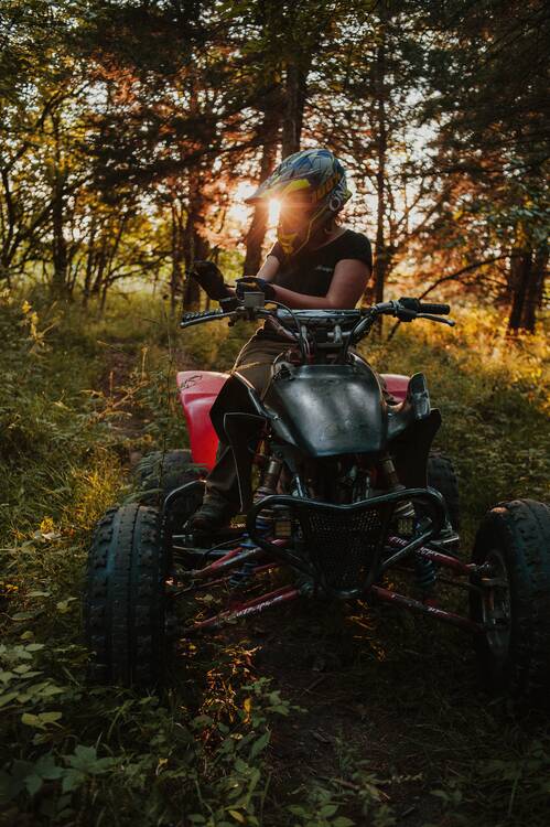atv in jungle
