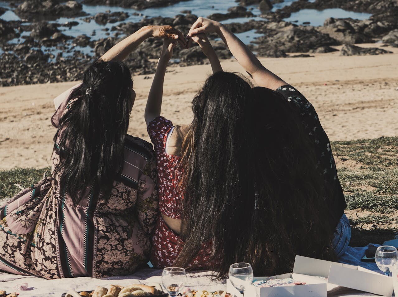 Women on beach in Morocco (Casablanca)