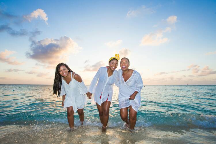 Friends on the beach