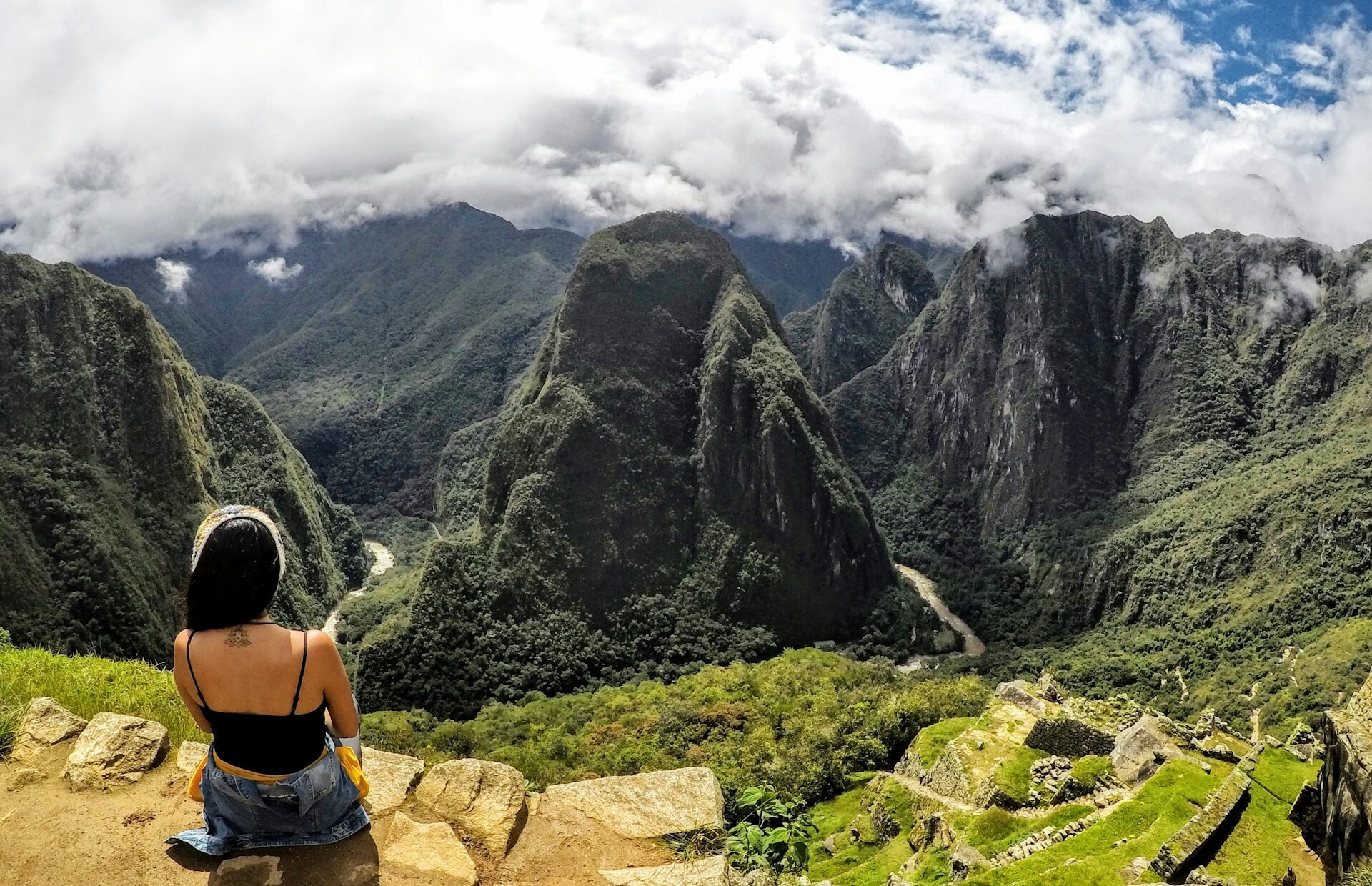 Machu Picchu Woman Feature Peru