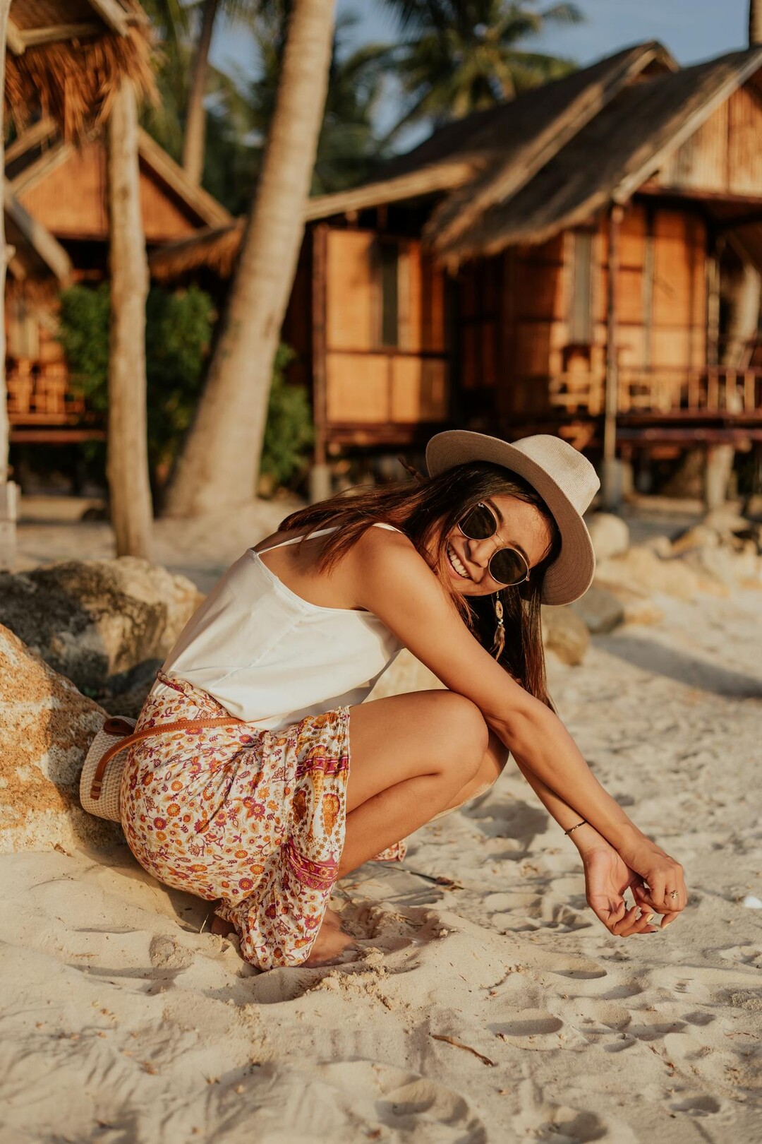 Woman on beach in Thailand
