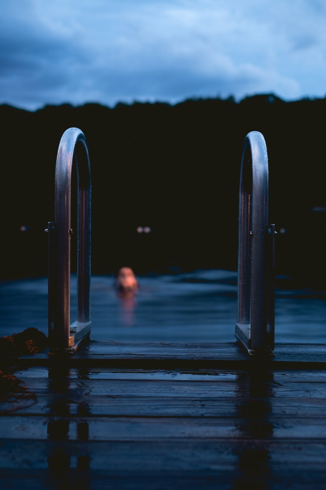 Night dock swim