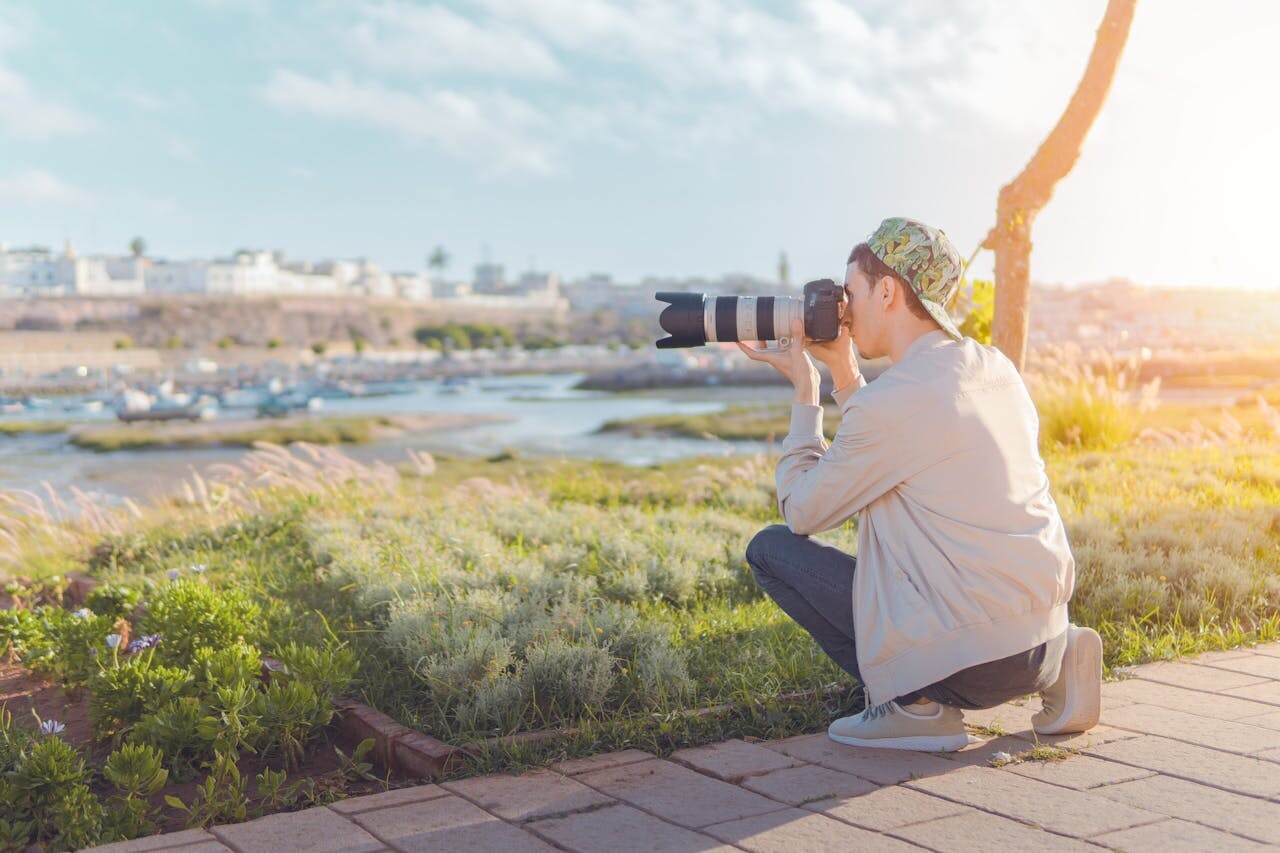 Man in Rabat with camera