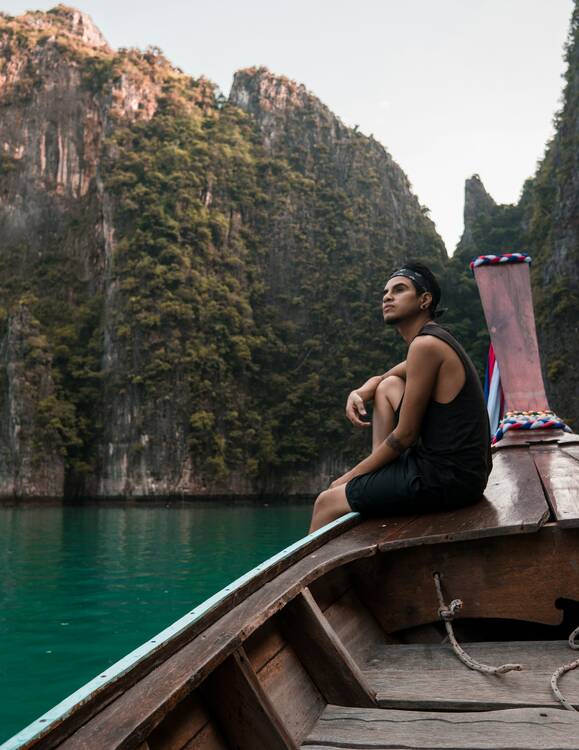 Man on boat - Phi Phi Island