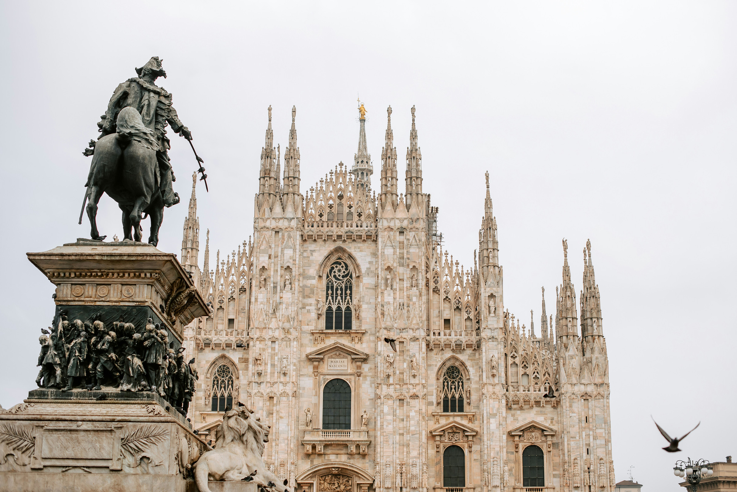Duomo di Milano (Milan Cathedral) view in Milan Italy feature