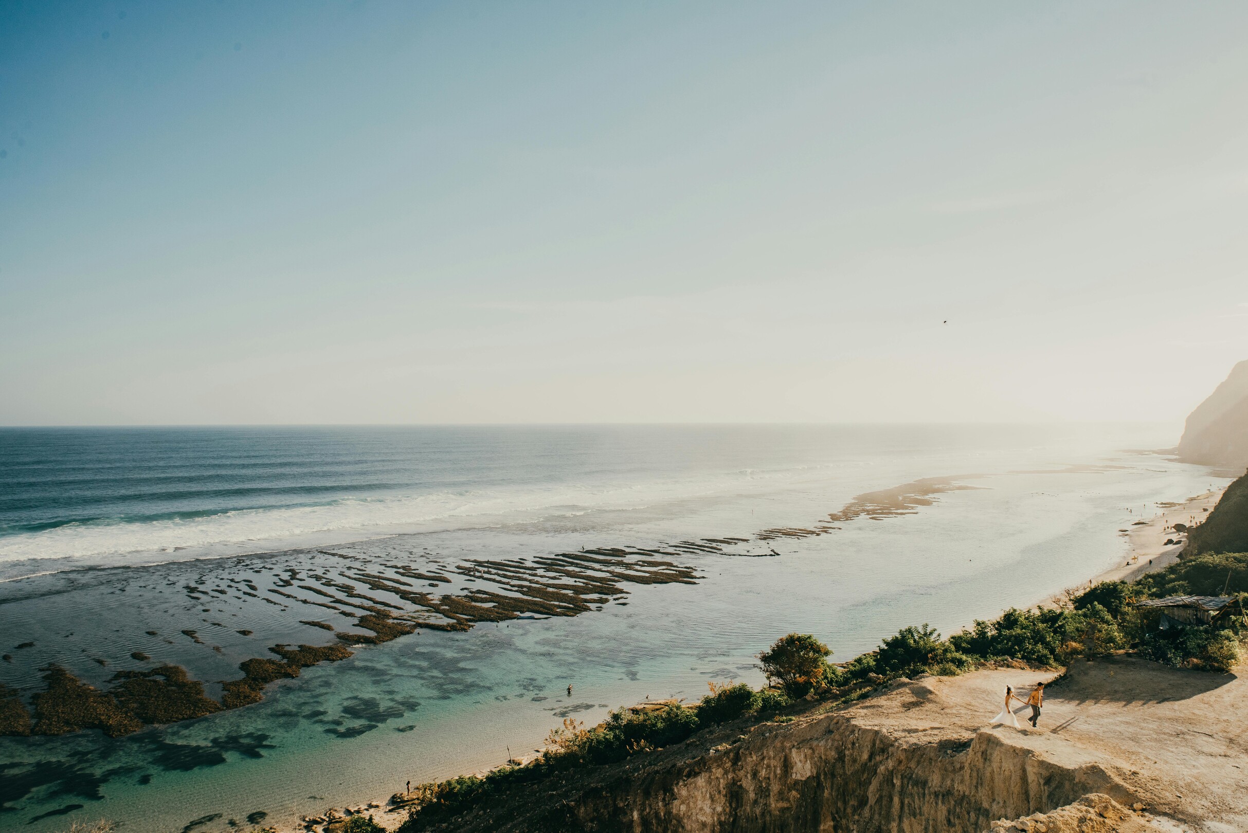 Bali beach with couple feature