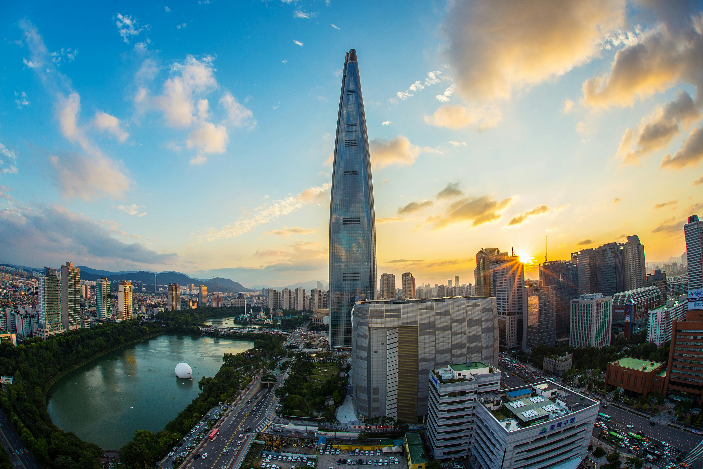 Seoul Korea sunrise view feature