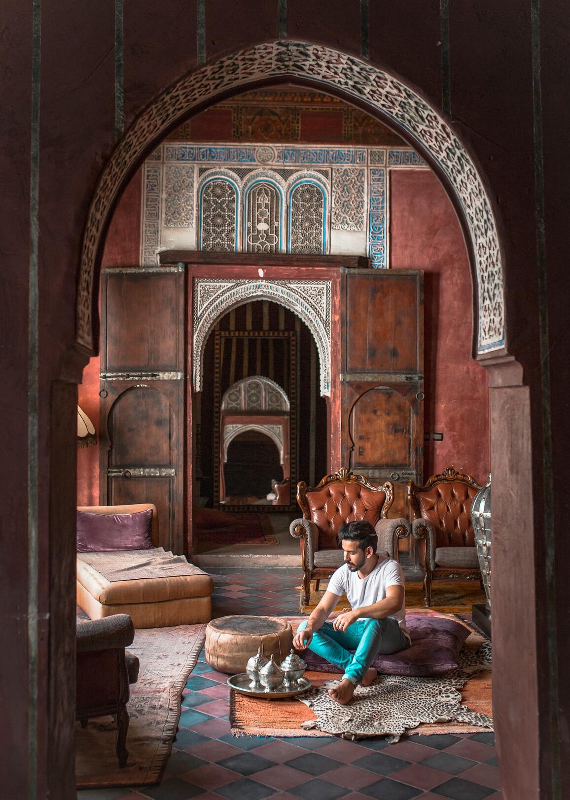 Man in Morocco with tea
