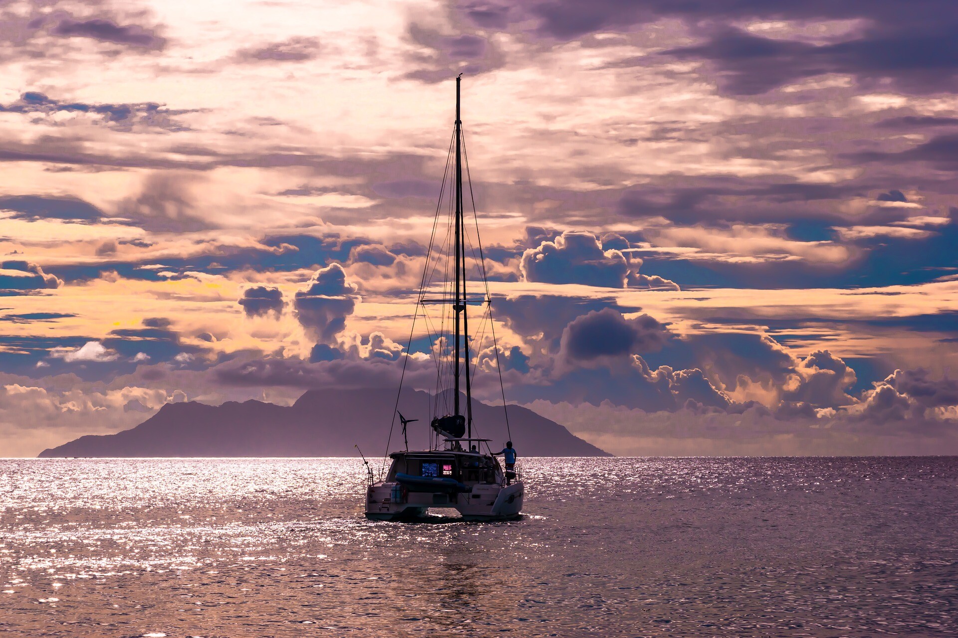 Catamaran sunset