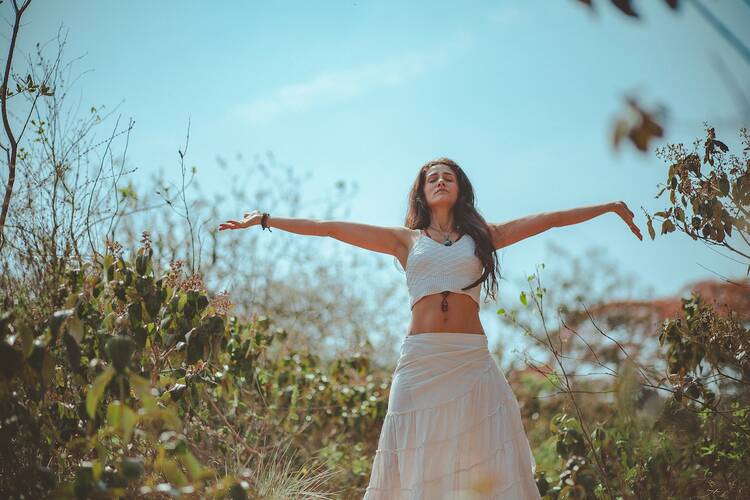 Woman in field