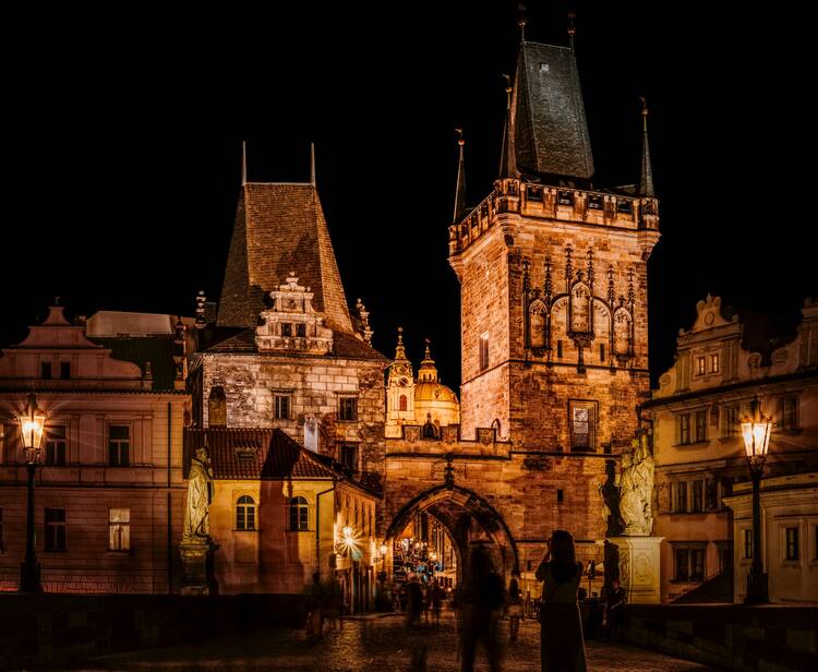 Prague at night