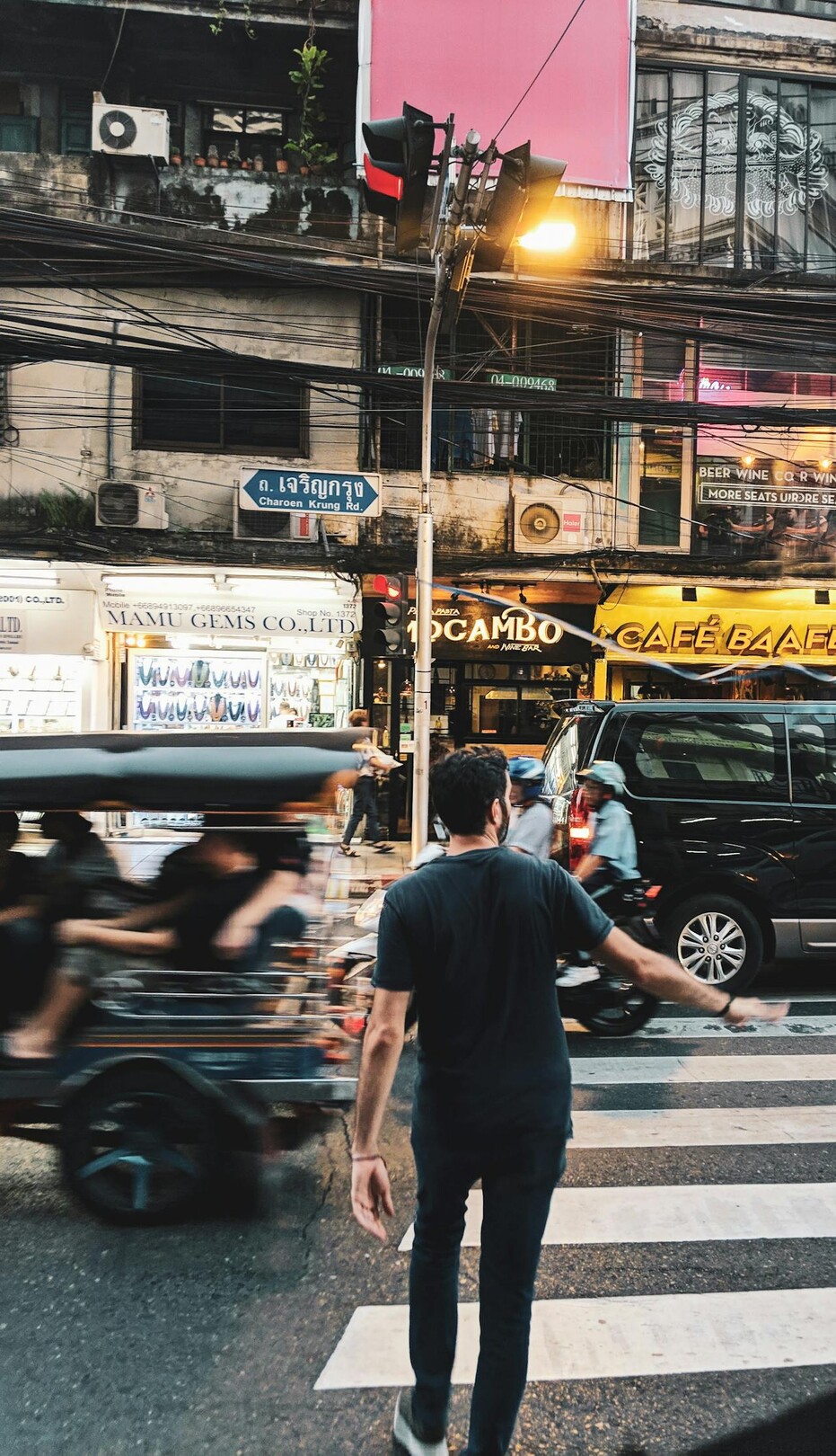 Man walking street Bangkok