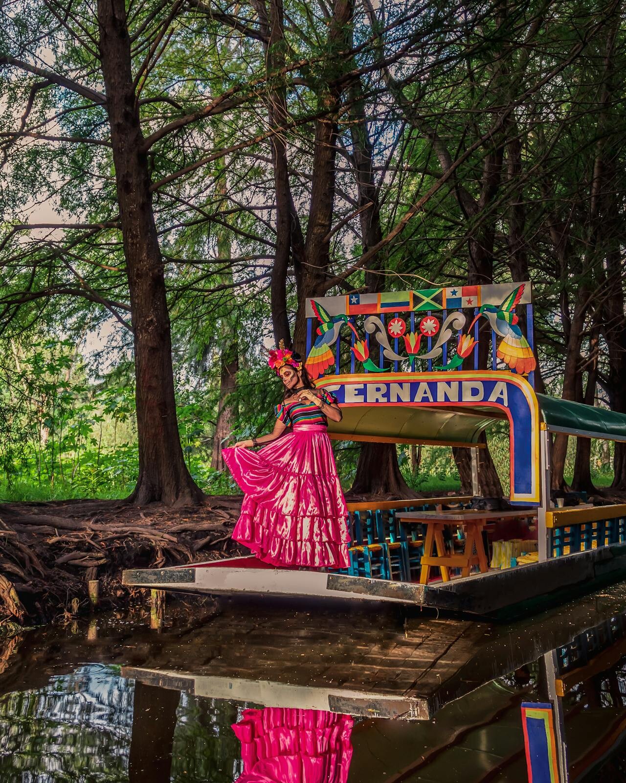 Woman on trajinera - CDMX