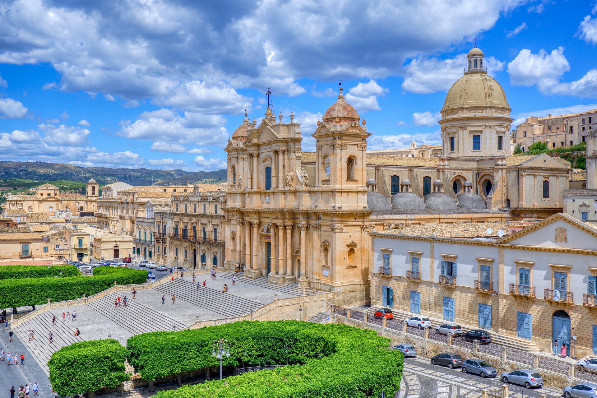 Cathedral of San Nicol Noto Italy Feature