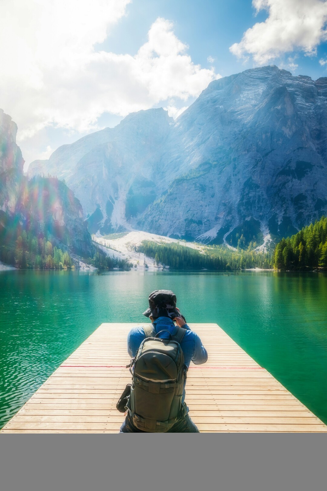 Lago Di Braies Man Italy Feature