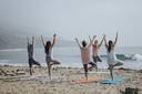 Beach yoga