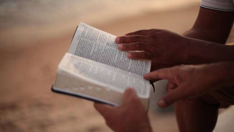 Bible on the beach