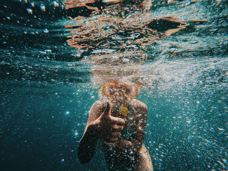 Snorkel in clear waters