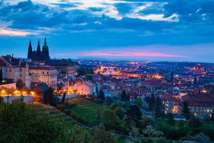 Prague at night