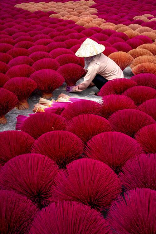 Vietnam incense making village