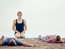 Beach yoga